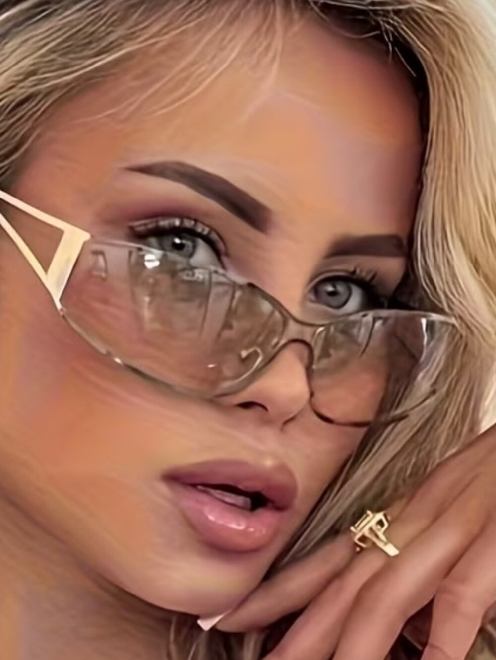 Silvery Photochromic (Color Changing) Women's Sunglasses.